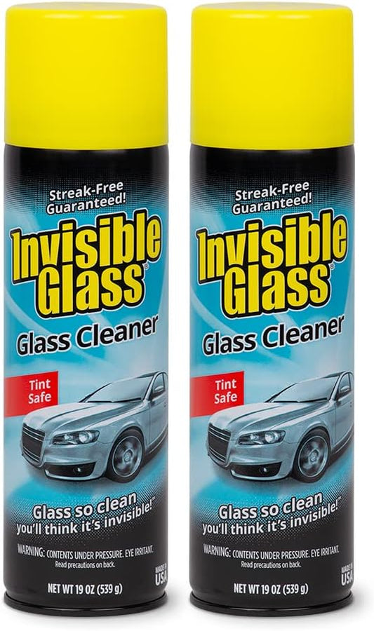 Invisible Glass 91164-2PK 19-Ounce Foam Cleaner for Auto and Home for a Streak-Free Shine, Deep Cleaning Foaming Action, Safe for Tinted and Non-Tinted Windows, Ammonia Free, Pack of 2