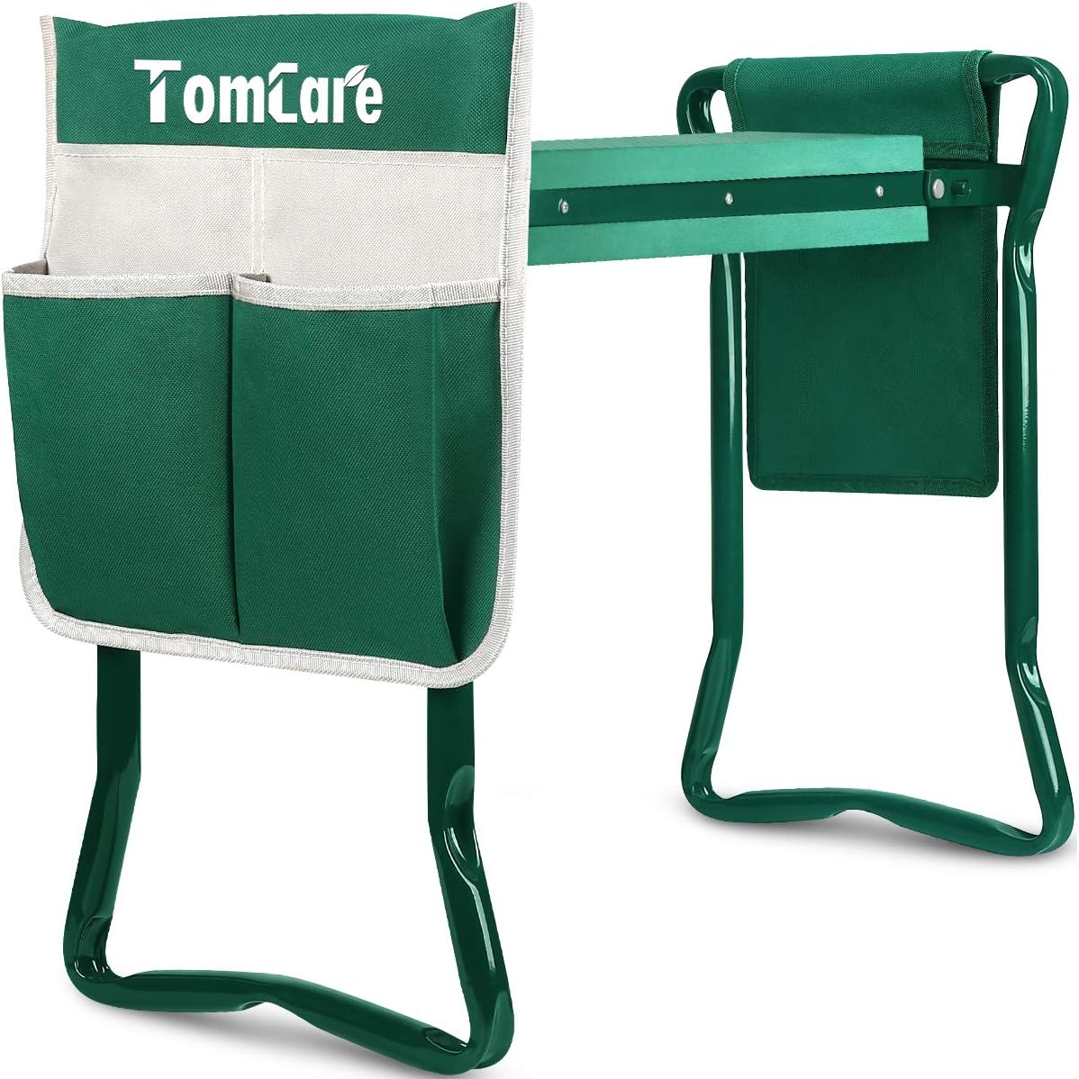 tomcare-garden-kneeler-seat-garden-bench-garden-stools-foldable-stool-with-tool-bag-pouch-eva-foam-pad-outdoor-portable-kneeler-for-gardeninglarge-21-65-x-10-62-x-18-89-green