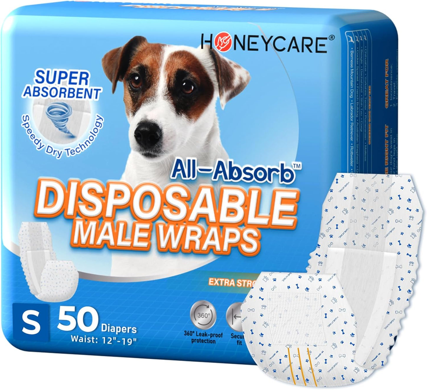 Male Dog Wrap, 50 Count, Small