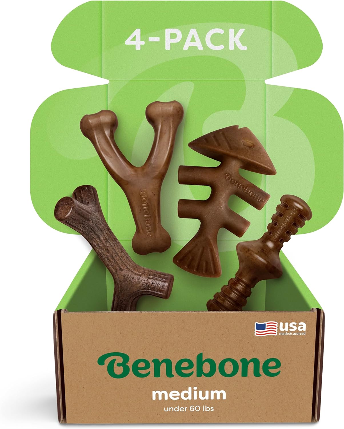 benebone-medium-4-pack-dog-chew-toys-for-aggressive-chewers-made-in-usa-60lbs-and-under